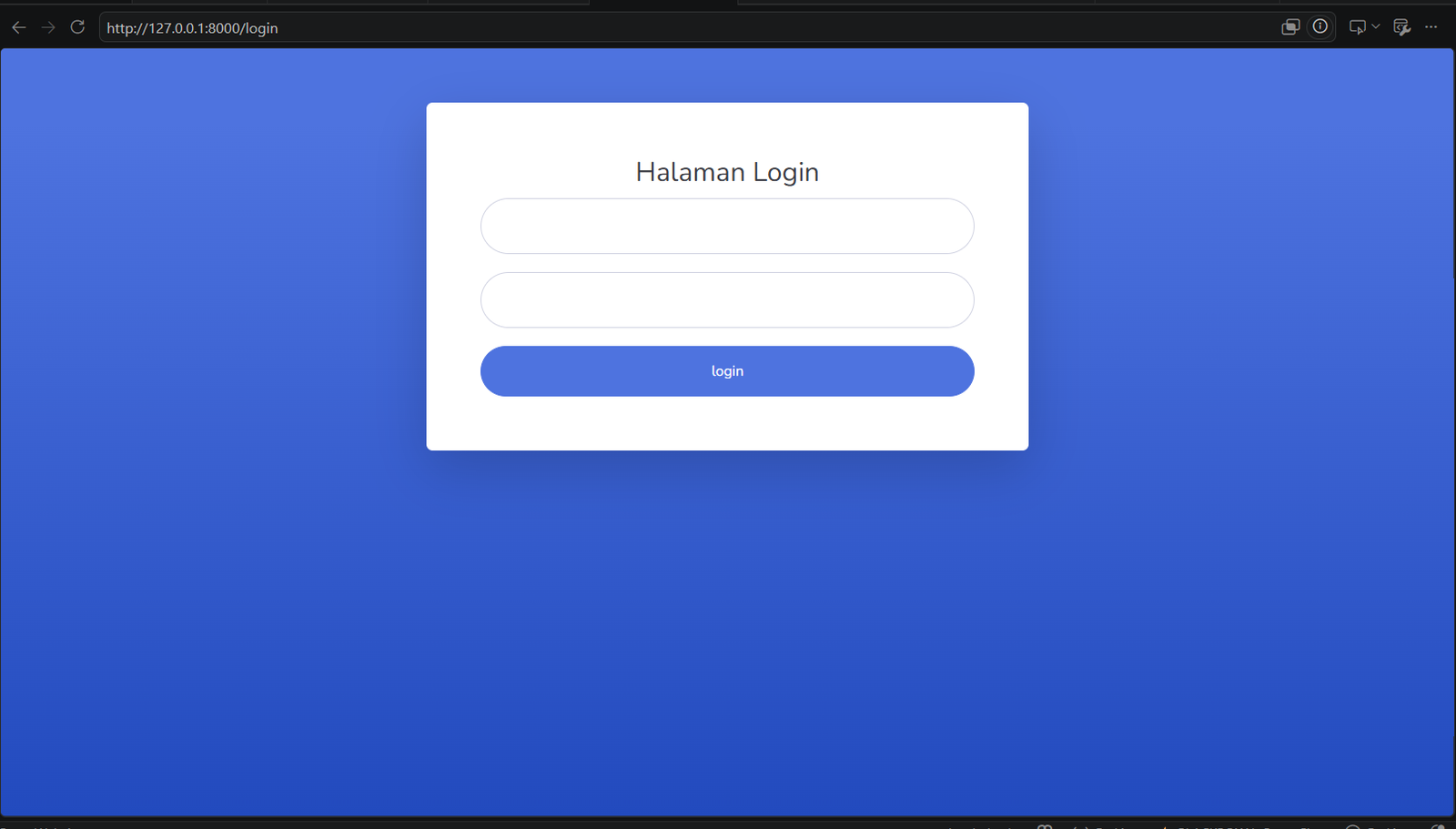 Halaman Login SB Admin 2